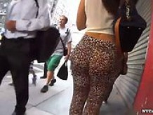 Big juicy butt filmed in candid video