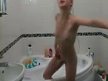 Cute Russian Amateur Girl playing in the shower