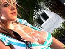 September Carrino washes car with her big tits